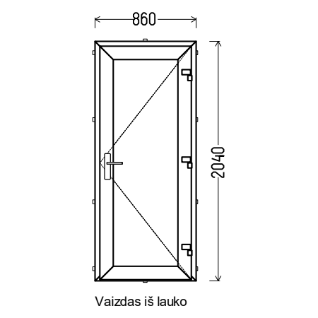 Lauko durys 860x2040