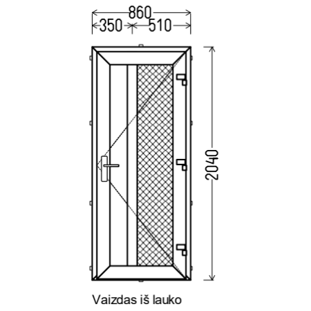 Lauko durys 850x2100
