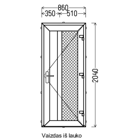 Lauko durys 860x2040