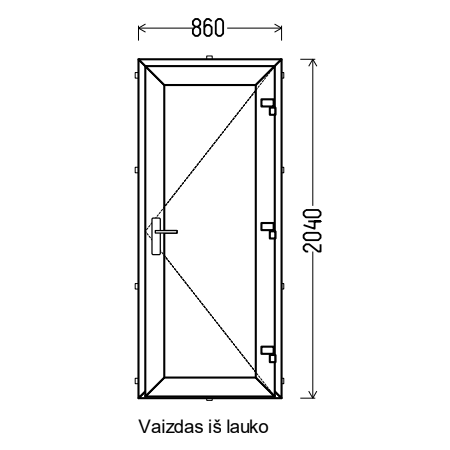 Lauko durys 860x2040