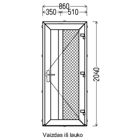 Lauko durys 860x2040